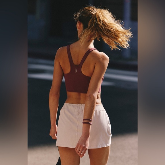 Free People Sports Bra Women’s Size Small Oxblood Burgundy FP Movement Yoga - Picture 10 of 11